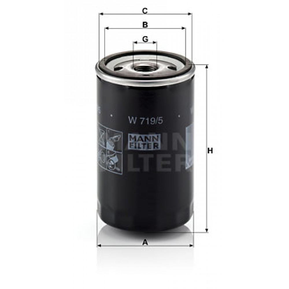 Φίλτρο λαδιού MANN-FILTER W7195